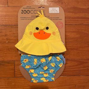 6-12 mo NWT Swim Diaper & Sun Hat Set